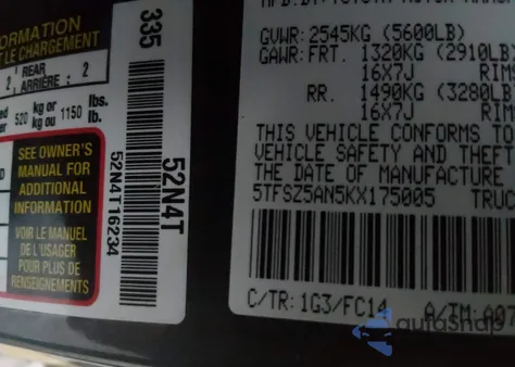 2019 Toyota Tacoma Sr5 V6 z USA, uszkodzony, nr VIN 5TFSZ5AN5KX175005